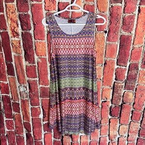 Isle Melis Kozan Sleeveless Geometric Print Dress XS